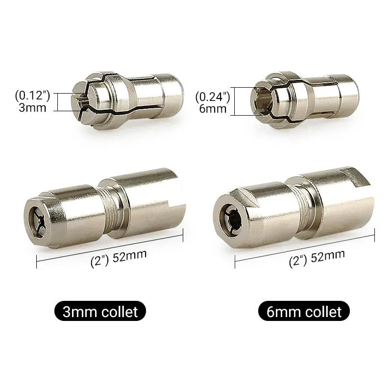 ⚙️ Rotary Carving Adapter Kit for 100-Type Angle Grinders with 3mm & 6mm Dual Collets 🔧