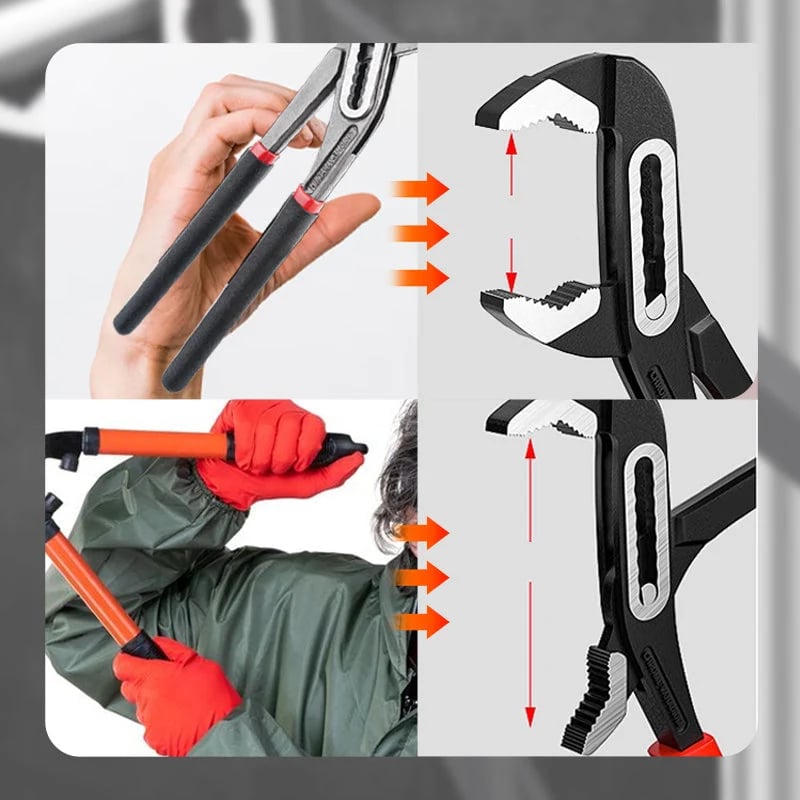 Adjustable Groove-Joint Pliers 🔧 – Heavy-Duty Water Pump Gripping Tool