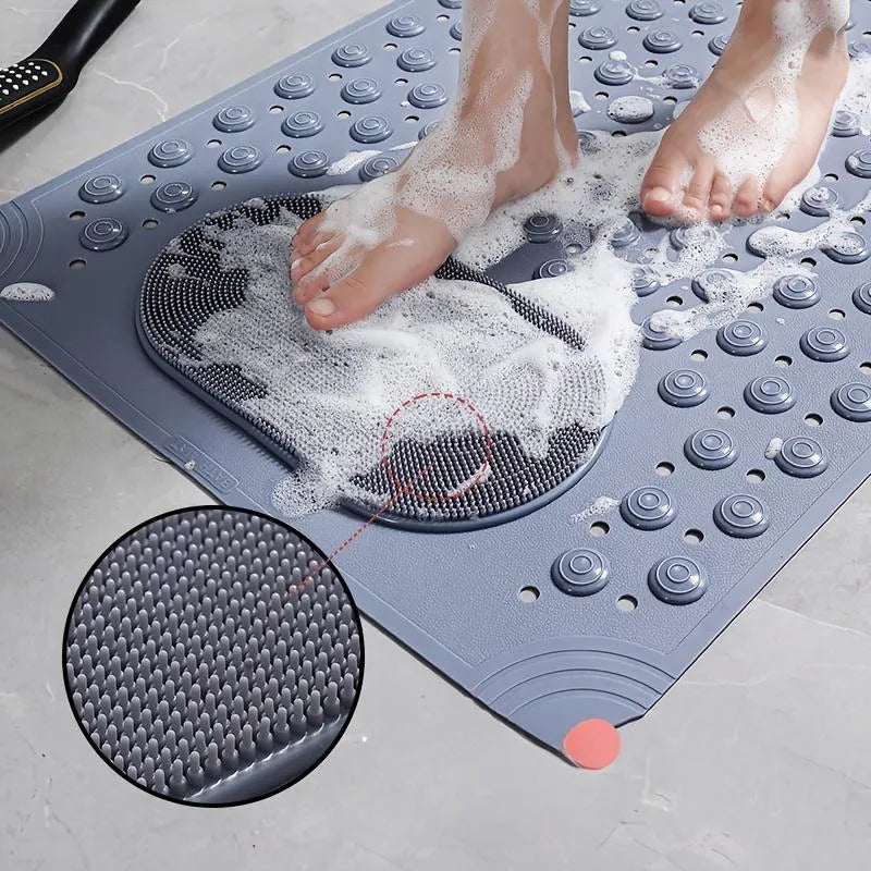 🚿 Non-Slip Shower Floor Mat – Secure Bathroom Grip in Green