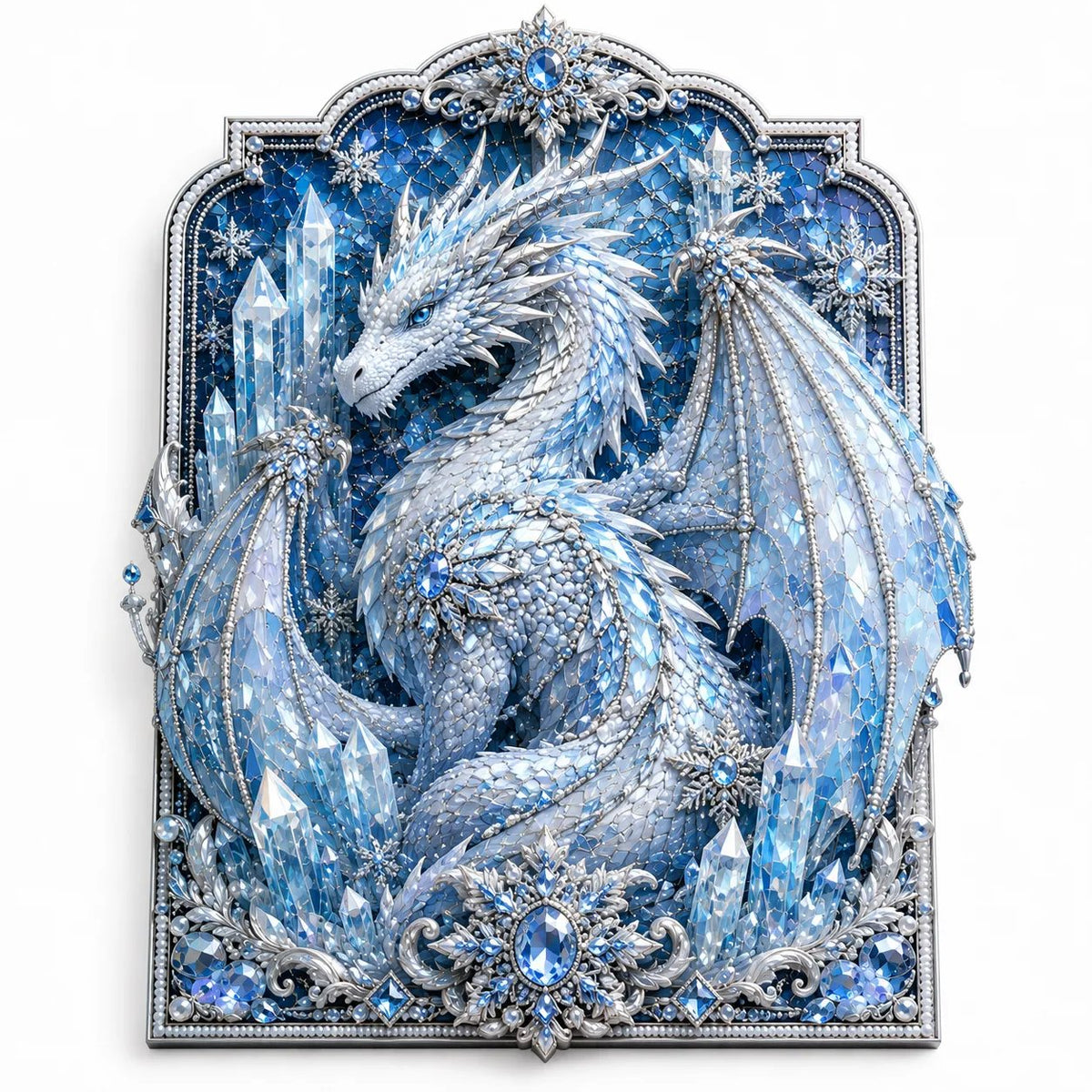 🐉💎3D Lager På Lager Drake Diamantmålningskit, 5 Stilar Fantasykristall