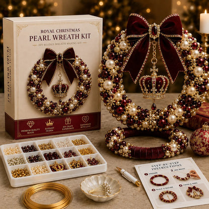 🎄✨ Plymagic DIY Christmas Wreath Pearl Art Kit🎁