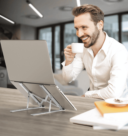 🏠💻 8-in-1 USB-C Laptop Stand Hub for a Clutter-Free Desk, Perfect Gift for Students and Professionals