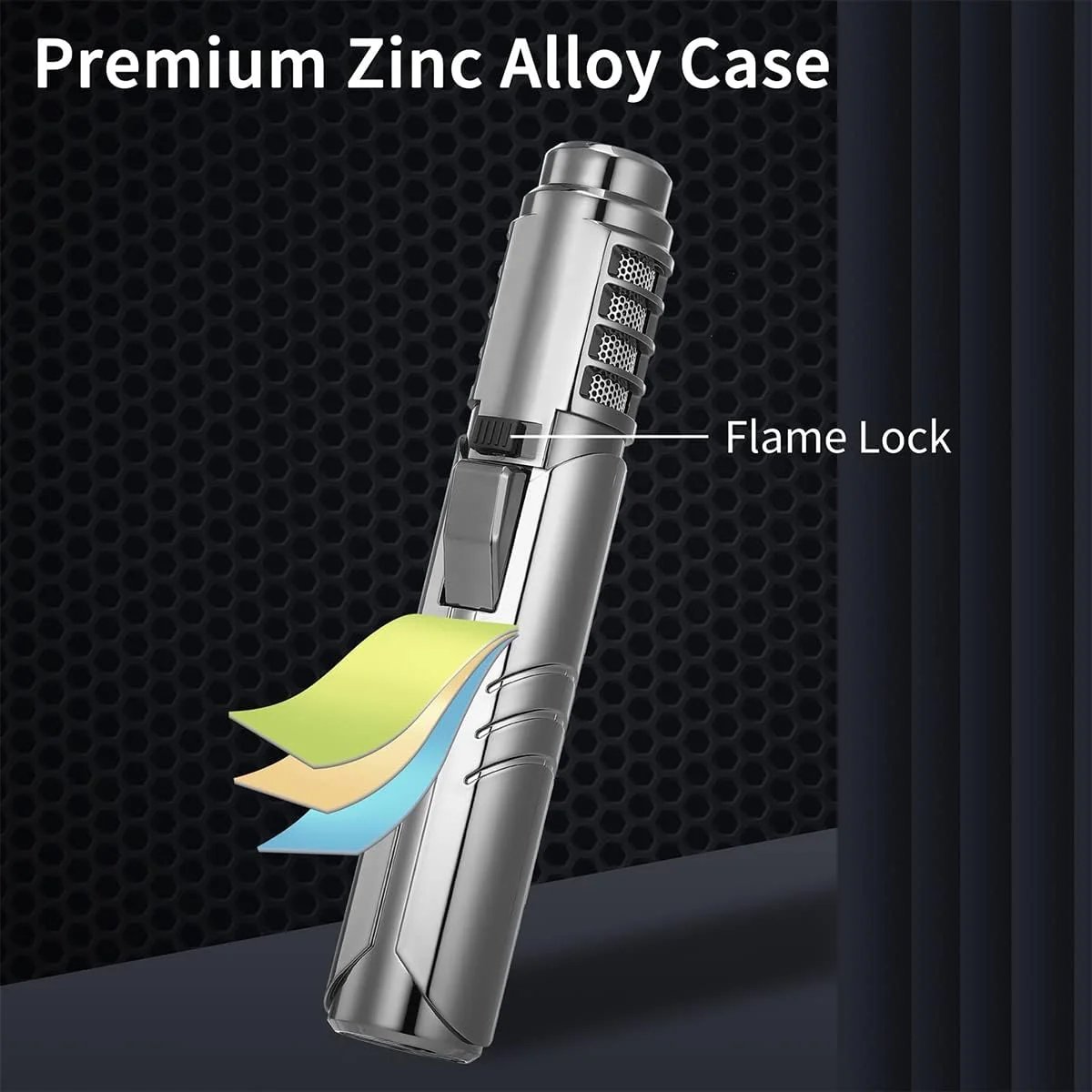 💯🔥1800°C Jet Torch Lighter,Butane Refillable Windproof Adjustable Flame Intensity