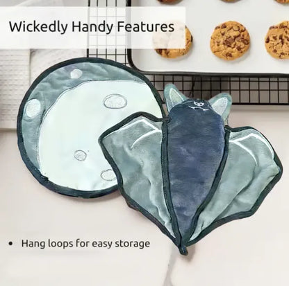 Halloween Bat Oven Mitts & Pot Holders 🦇 – Spooky Kitchen Set