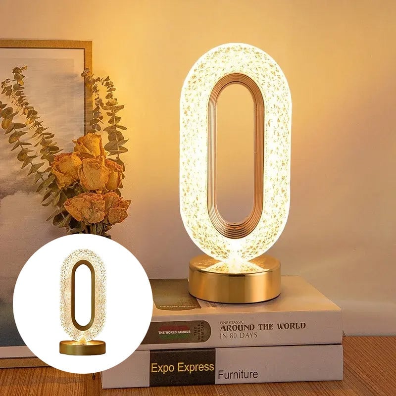 ✨ Crystal Glow Bedside Lamp – Elegant Nightstand Lighting for Cozy Spaces