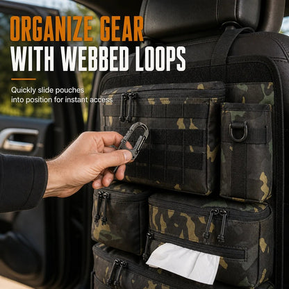 Tactical Car Backseat Organizer 🚙 – Heavy-Duty Nylon Storagev
