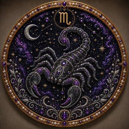 🔥49% OFF – ✨ Premium 3D Pearl 12 Zodiac Signs Art Kit | Luxury Flocked Canvas with Scratch-Resistant Non-Fading Pearl Beads DIY Handmade Astrology Decor ♈🌙💎