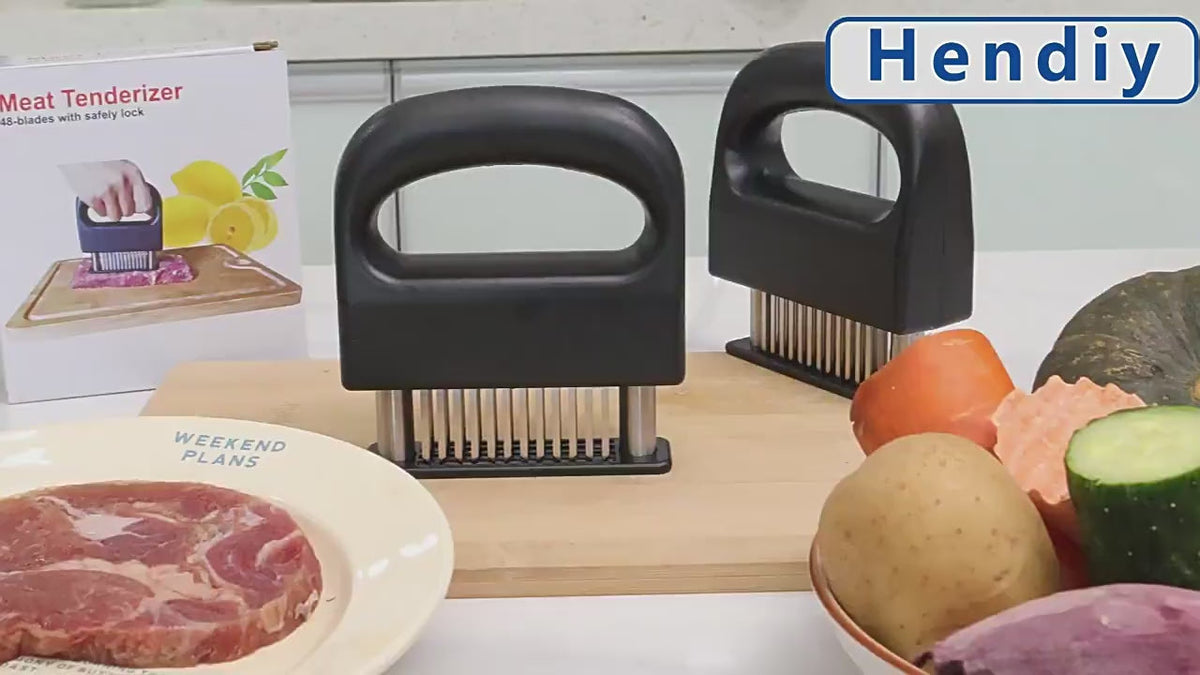 🥩 48-Blade Spring Meat Tenderizer – Quick & Easy Meat Prep