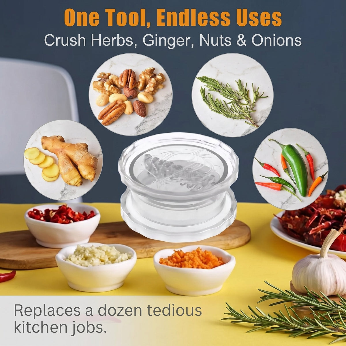 🧄✨ 2PCS Manual Garlic Twister & Masher – Crush, Twist & Prep in Seconds