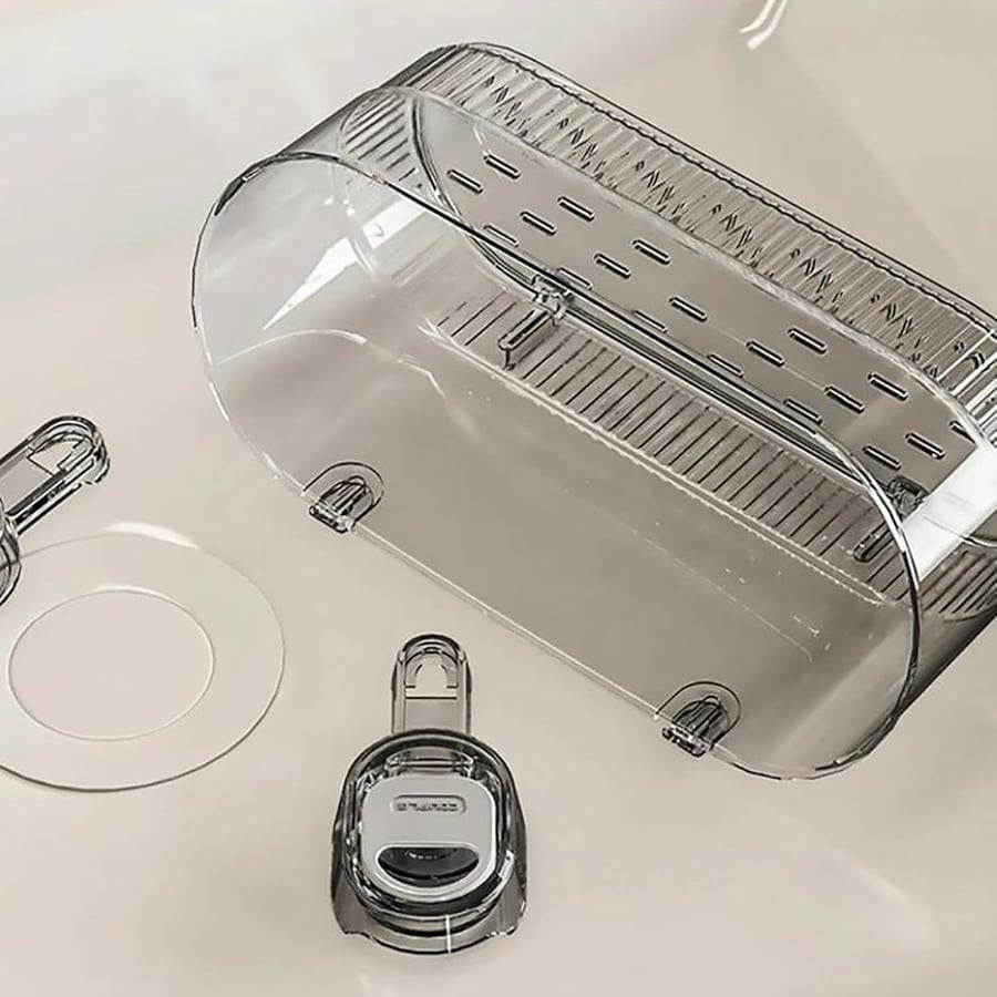 🛁✨ No-Drill Bathroom Storage Box – Strong Suction, Easy Install, More Space