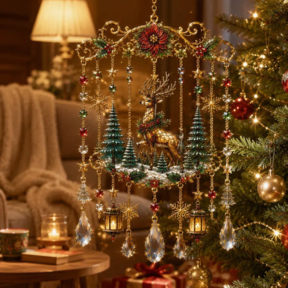 Handmade Christmas stained window decorations