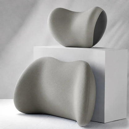 💯Car Neck & Lumbar Support Pillow Set – Memory Foam Headrest & Lower Back Cushion for Comfortable Driving