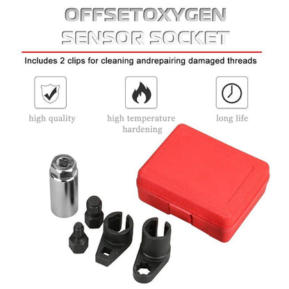 🔧 O2 Sensor Socket & Thread Chaser Kit – 5-Piece CR-V Steel Set for Fast, Damage-Free Sensor Removal 🚗✨