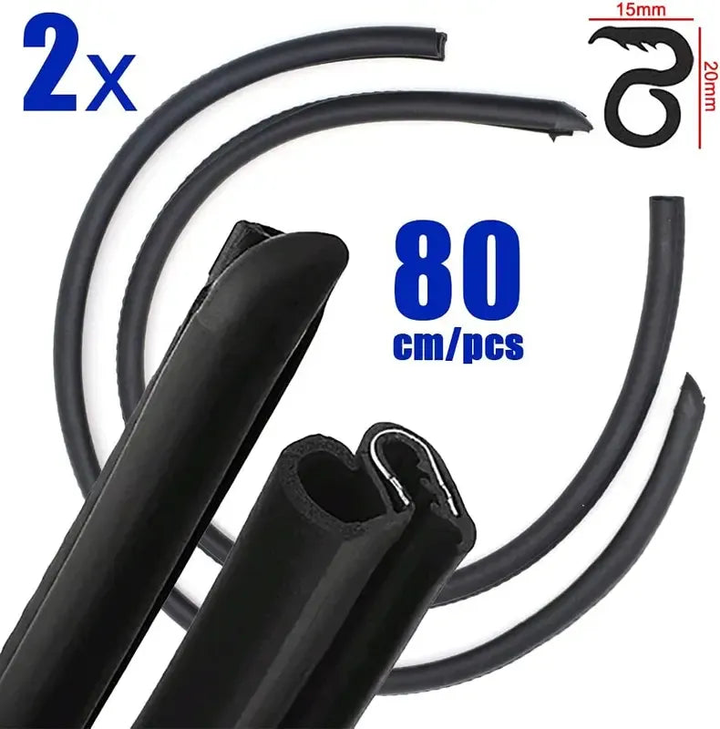 🚗 2-Piece Steel-Reinforced B-Pillar Car Door Weatherstrip Set for a Quieter, Tighter Seal