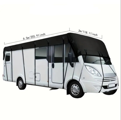 RV & Motorhome Roof Cover – Durable 210D Oxford Fabric with Adjustable Tie-Down Straps