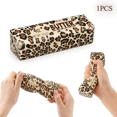 Leopard-Print Butter Squishy 🐆 – Soft Slow-Rising Fidget Toy