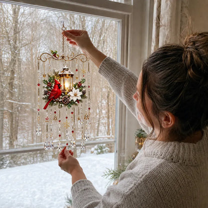 Handmade Christmas stained window decorations