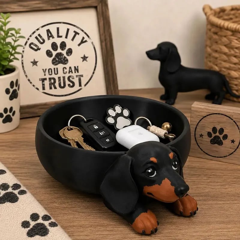 🐶🎁 Dachshund Catch-All Tray – Cute Storage for Keys, Jewelry & Everyday Essentials