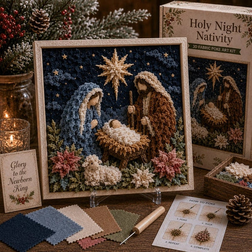 🏆Flash Sale⚡ 5K+ SOLD! - ✝️3D Christian Fabric Poke Art Kit