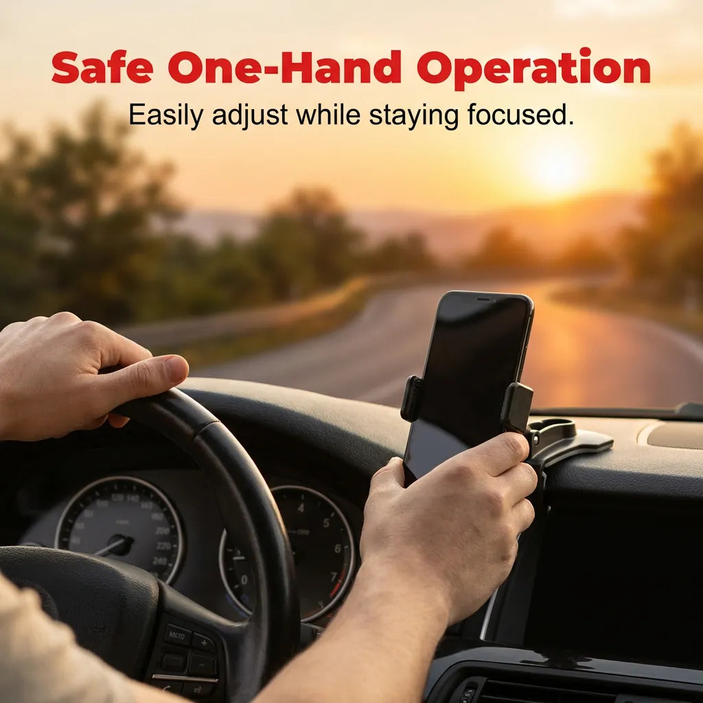 360° Swivel Dashboard Phone Holder 🚗 – Adjustable In-Car Mount | 1 Piece
