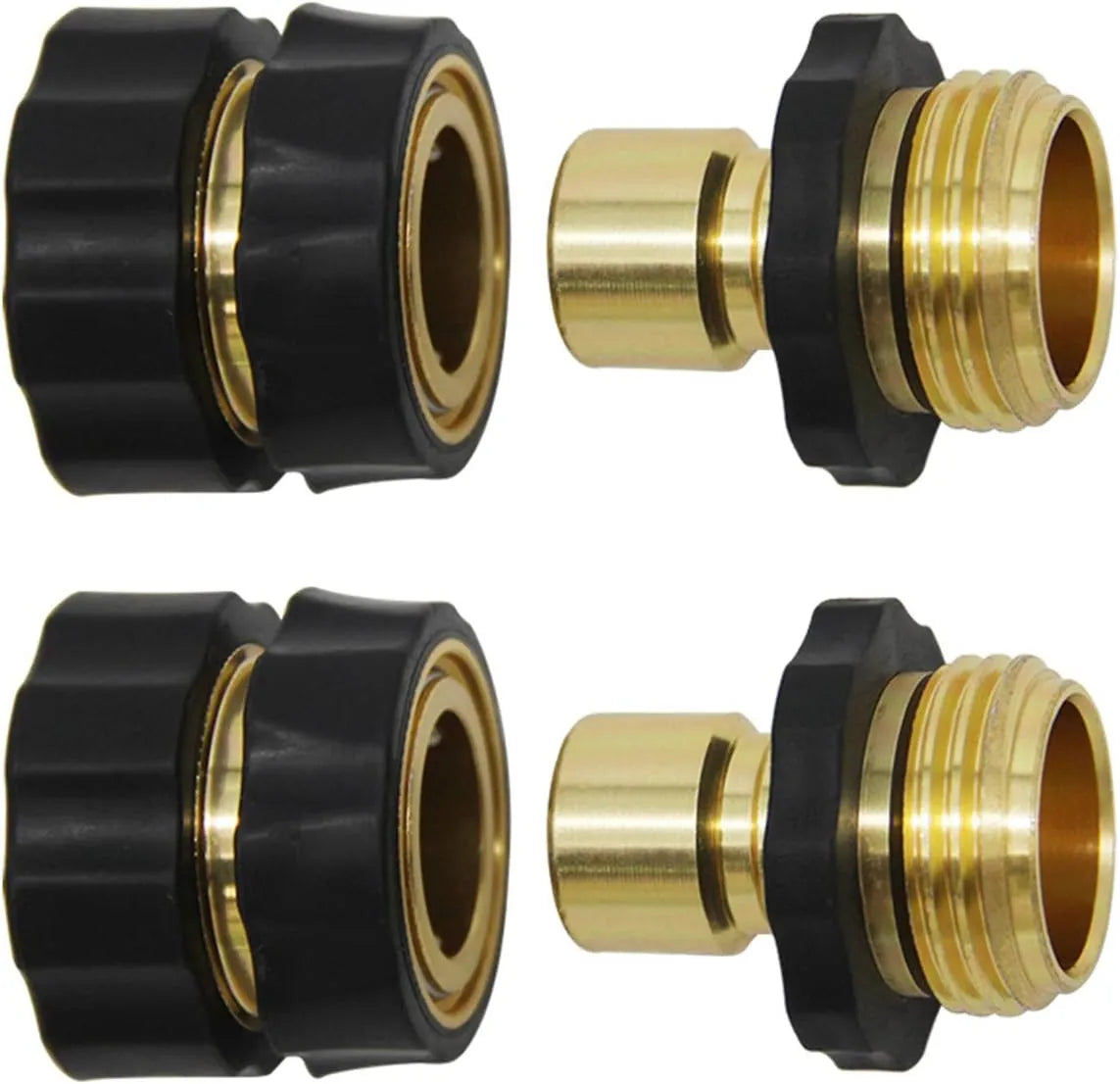 4-Set Garden Hose Quick Connectors 💦 – Male & Female Fittings