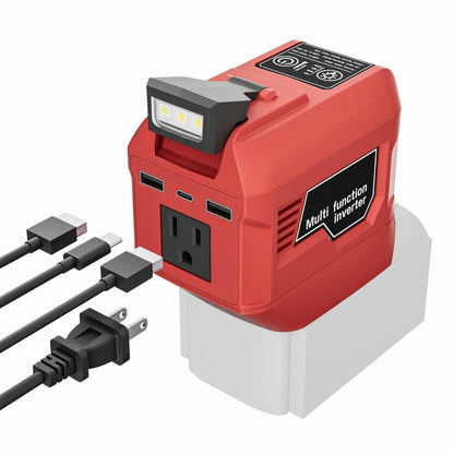 🪫250W Portable Power Inverter – Turn 18V–21V Tool Batteries Into 220V AC Power