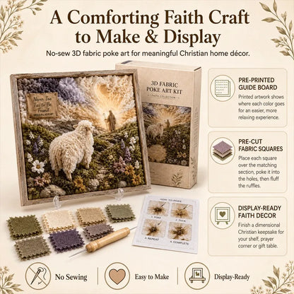 ✝️ Christian 3D Fabric Craft Kit – Faith-Inspired Poke Art Project