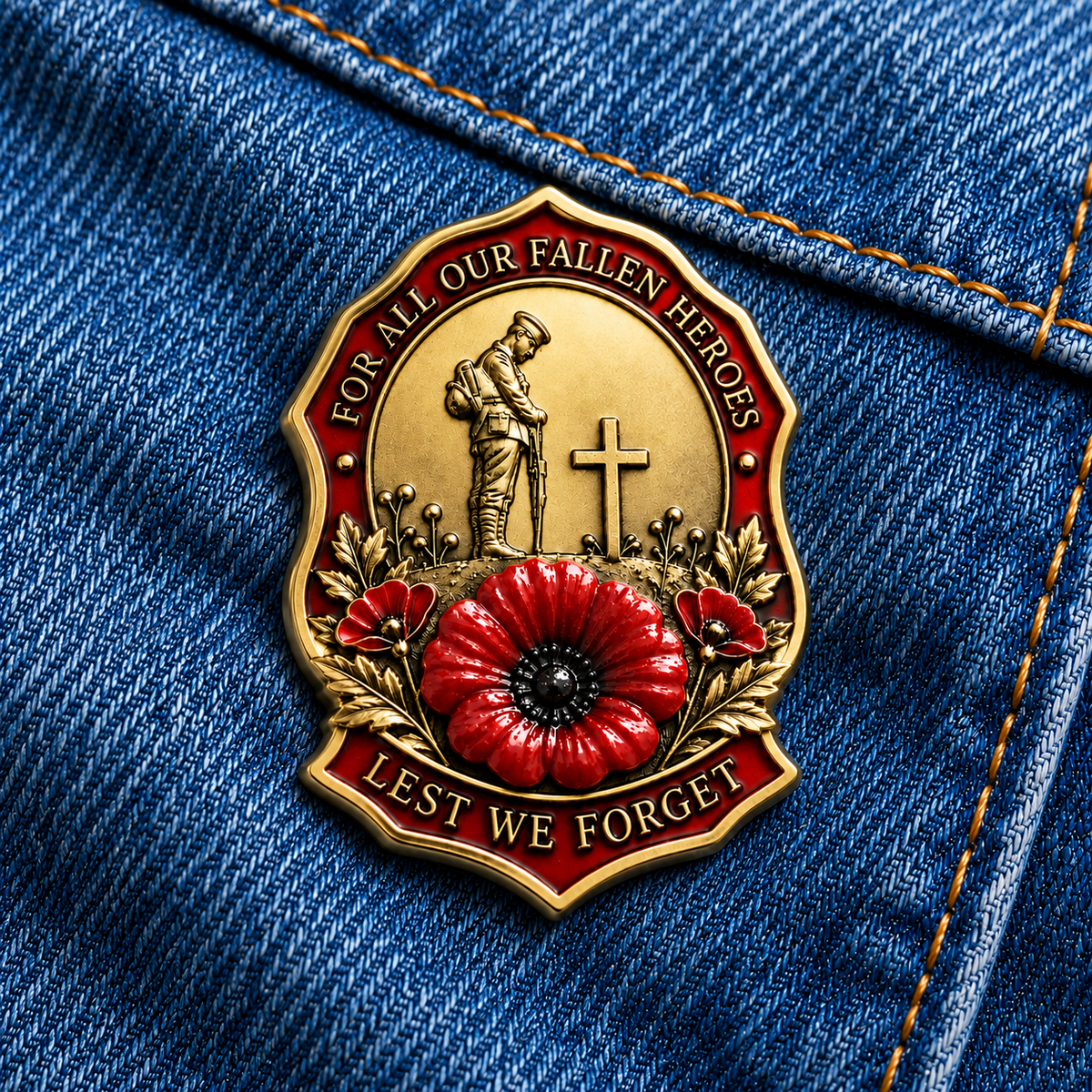 ❤️ Limited Edition Red Poppy Memorial Brooch Honoring Our Fallen Heroes