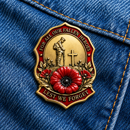 ❤️ Limited Edition Red Poppy Memorial Brooch Honoring Our Fallen Heroes