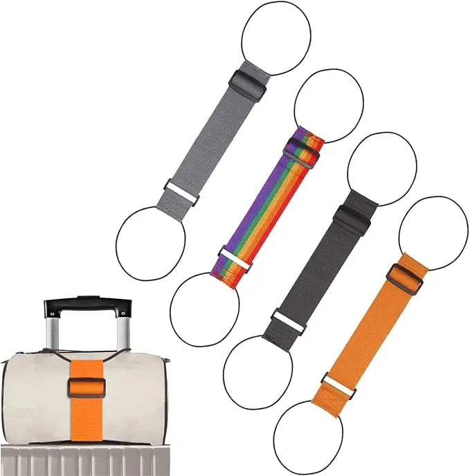 🧳 Adjustable Luggage Connector Straps – Rainbow Travel Bag Fasteners