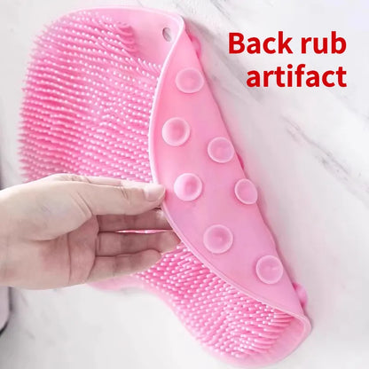 Silicone Shower Foot Scrubber Mat with Suction Grip for Exfoliating and Refreshing Feet – Blue 🧼💙
