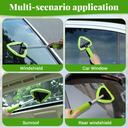 🚗9 PCS Car Window Cleaning Tool Kit - Easy Reach for Interior Glass