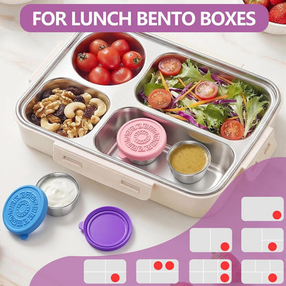 12-Piece Mini Condiment Cup Set 🥫 1.6 oz Leakproof Sauce Containers with Secure Lids for Lunches, Dips & Dressings