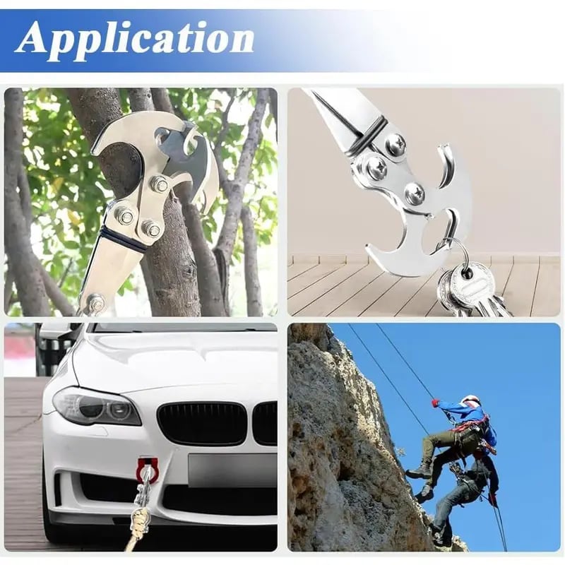 Heavy-Duty Mountaineering Grappling Hook 🏕️ – Versatile Outdoor Utility Tool