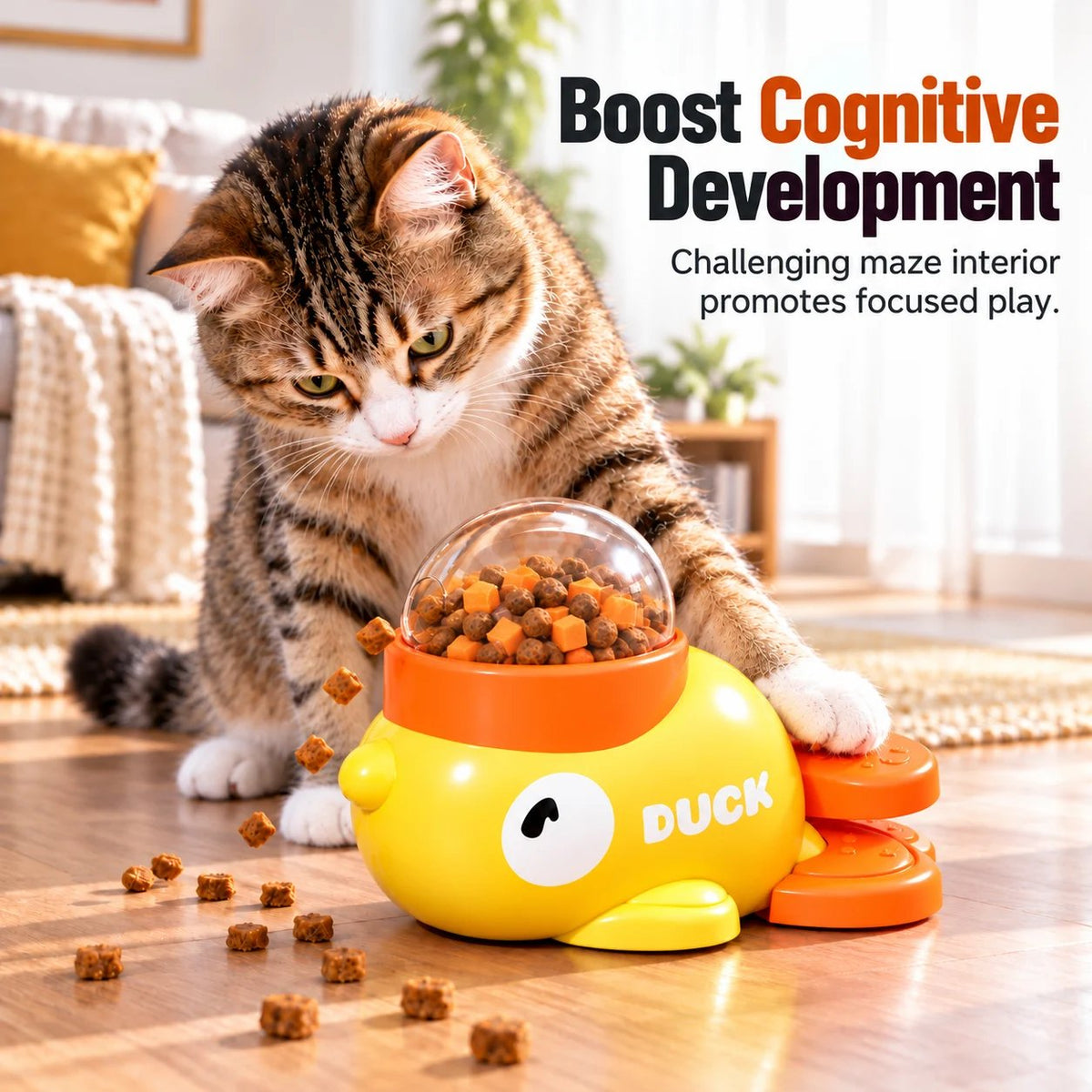 🐾🧩 Interactive Slow Feeder Toy – Treat Dispensing Fun for Cats & Dogs