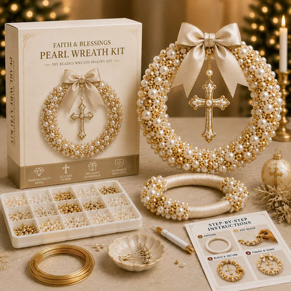 🎄✨ Plymagic DIY Christmas Wreath Pearl Art Kit🎁