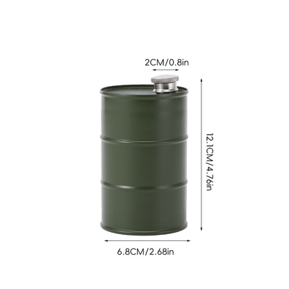 🛢️🥃 Portable Barrel-Style Whisky Flagon – Leak-Proof Storage for Camping & Travel