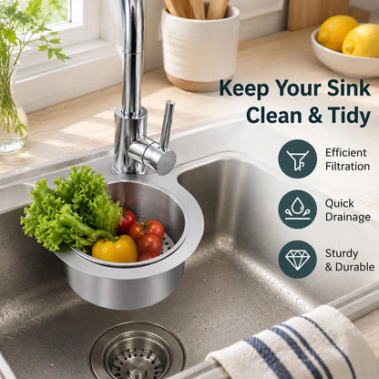 Swan-Shaped Sink Strainer 🦢 – Stainless Steel Kitchen Drain Basket