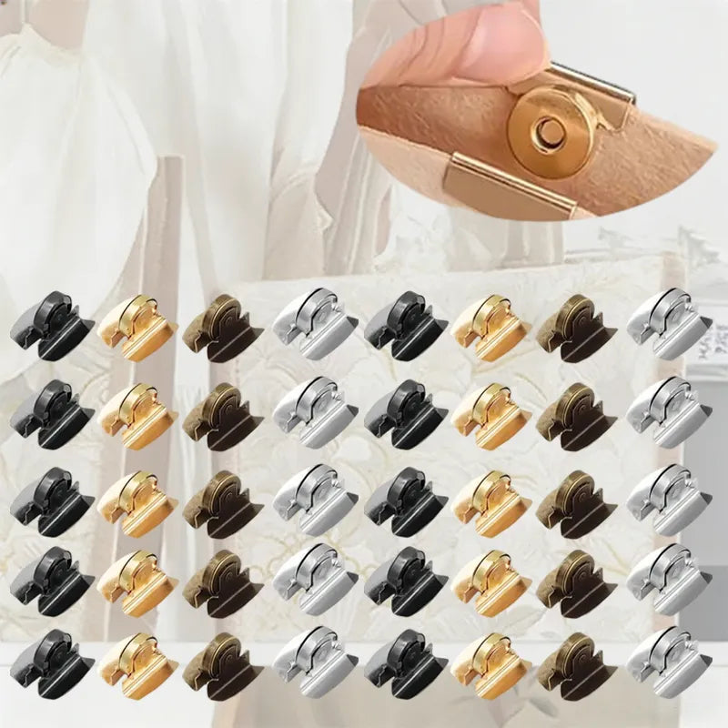Invisible Magnetic Bag Clasps 🧲 – 8-Pair DIY Sewing Fasteners