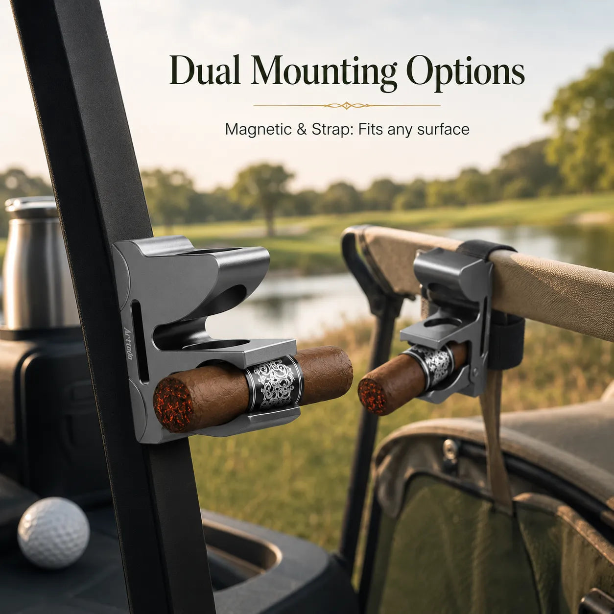 🔥Universal Magnetic Cigar Clip for Golf Cart