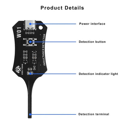 Type-C Motherboard Coil & Inductor Diagnostic Tester – Circuit Board Detection Tool 🔍