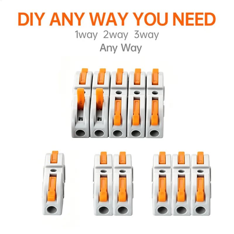 💯Universal Quick Lever Electrical Wire Connectors (24-12 AWG) Assortment (50/100Pcs) + Wire Stripper
