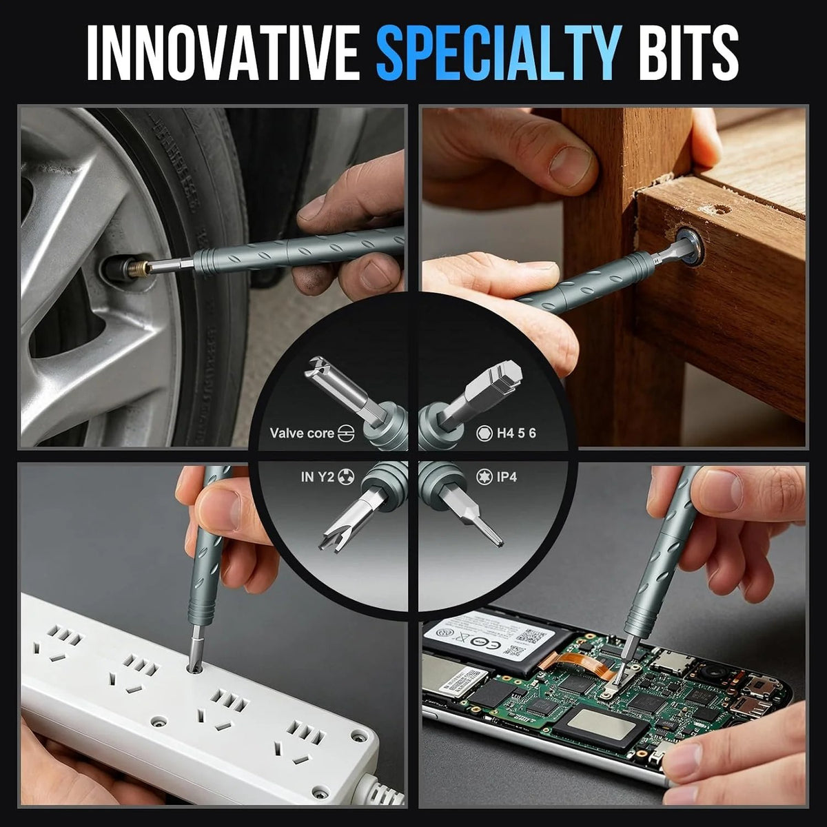 🎉3.15' Compact Transformable Precision Tool Kit – 2-in-1 Torque Handle & Modular Electronics Repair Set