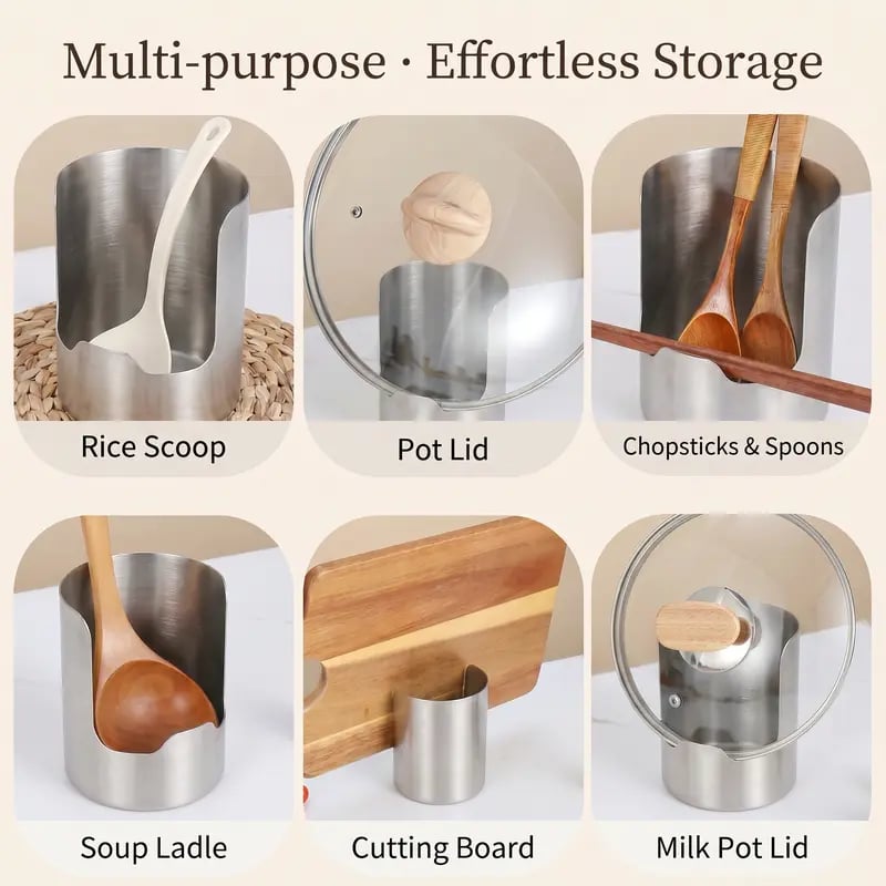 🍴✨ Stainless Steel Utensil Organizer – Rust-Resistant, Durable & Easy to Clean