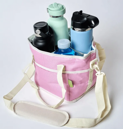 🥤✨ Family-Size 4-Compartment Drink Bag – Carry More Drinks, Keep Them Organized