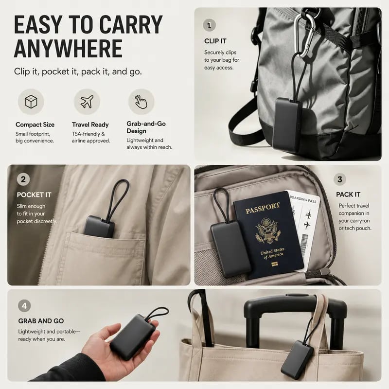 🧳 Pocket Tech Organizer Kit – Multi-Connector Charging & Data Travel Companion