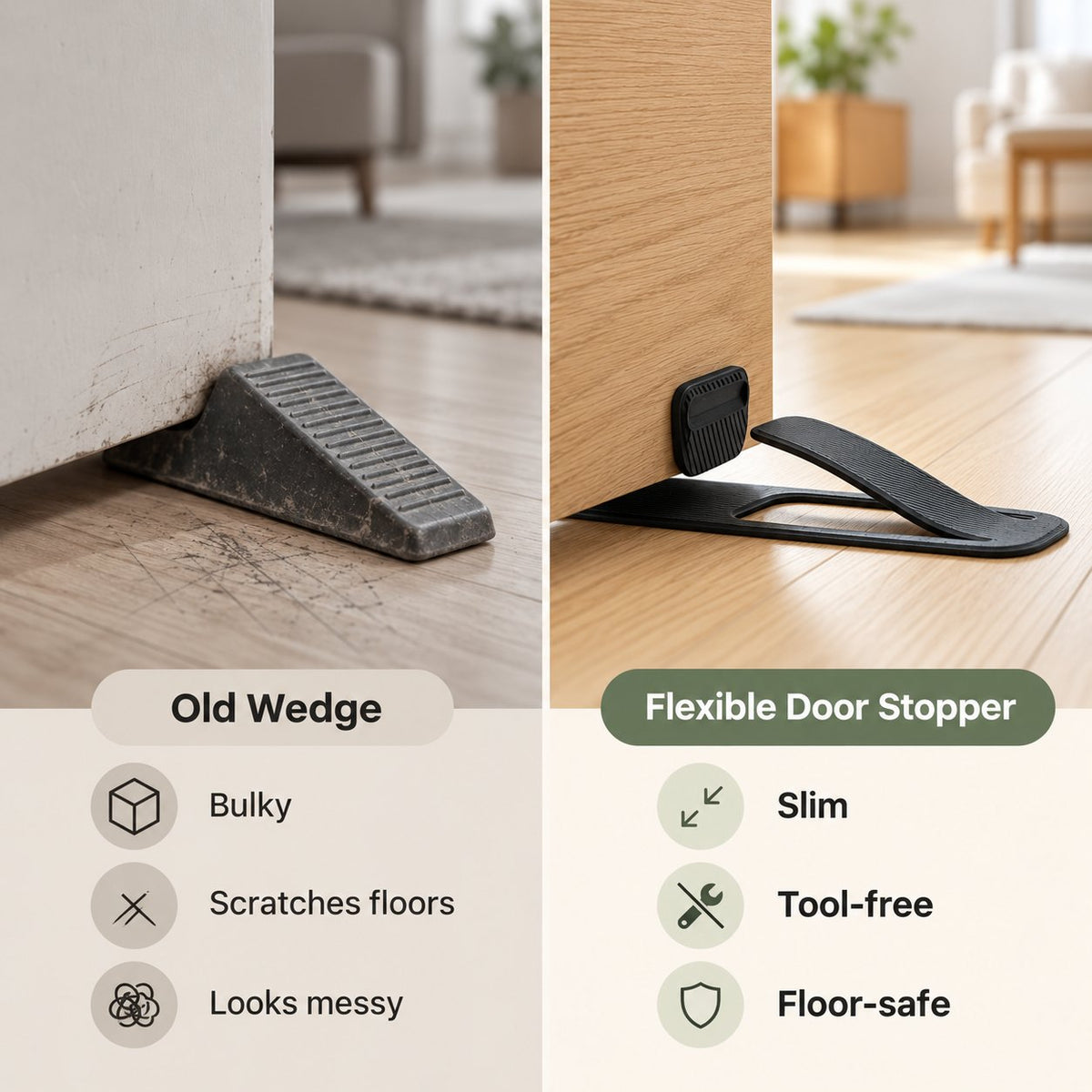 Slide, Grip & Protect Flexible Non-Slip Door Stopper 🚪✨