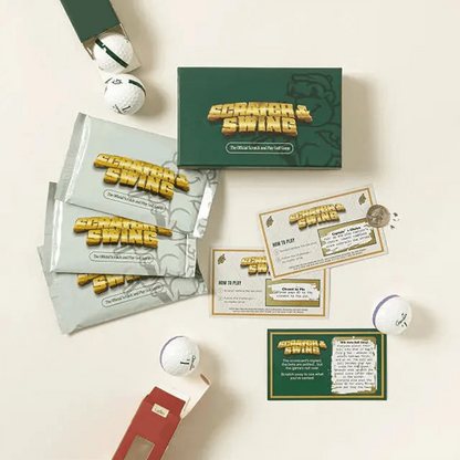 ⛳ Swing Into the Unexpected – Golf Scratch-Off Challenge Game, 3 Packs with 57 Cards 🎁