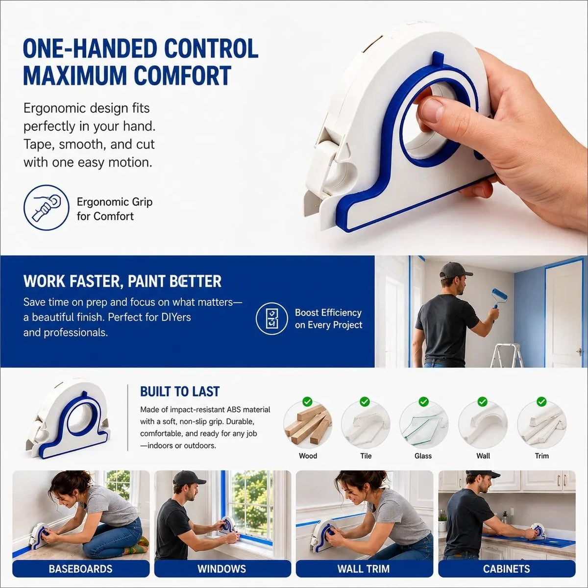 🎉 High-efficiency Painter Masking Tape Applicator