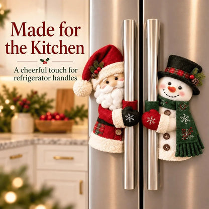 🎄Cozy Snowman Handle Huggers Set – Plush Holiday Decor for Fridge, Oven & Cabinets ☃️